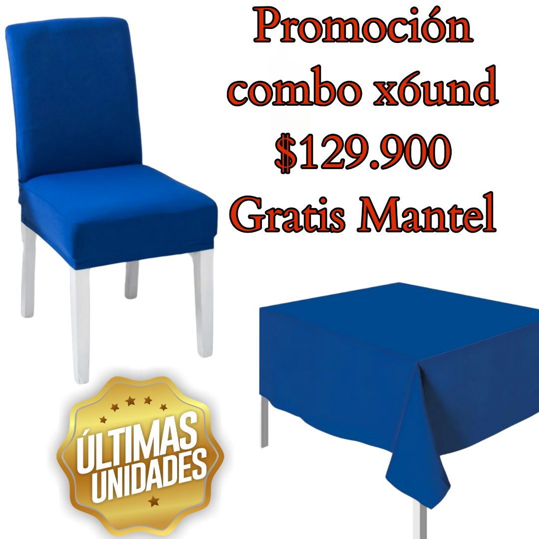 FUNDA AJUSTABLE PARA SILLAS DE COMEDOR GRATIS MANTEL ⭐️⭐️⭐️⭐️⭐️5/5