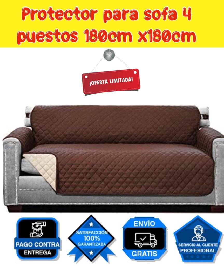 PROTECTOR PARA SOFA DOBLE FAZ REVERSIBLE 4 PUESTOS 180x180CM ⭐️⭐️⭐️⭐️⭐️5/5