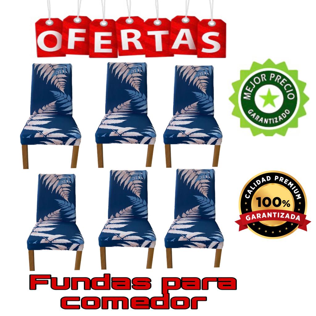 OFERTA EN FUNDAS ESTAMPADAS Y AJUSTABLES PARA SILLAS DE COMEDOR 5/5⭐️⭐️⭐️⭐️⭐️