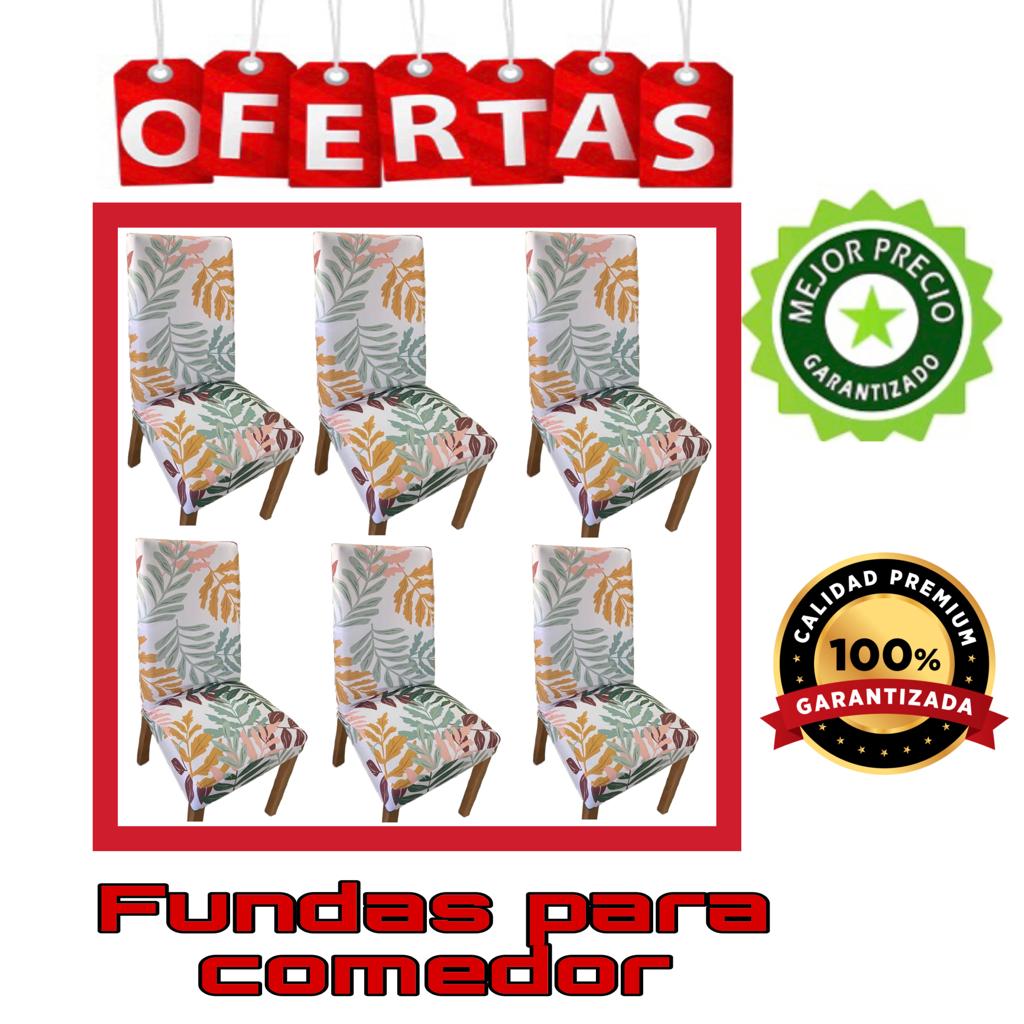 OFERTA EN FUNDAS ESTAMPADAS Y AJUSTABLES PARA SILLAS DE COMEDOR 5/5⭐️⭐️⭐️⭐️⭐️