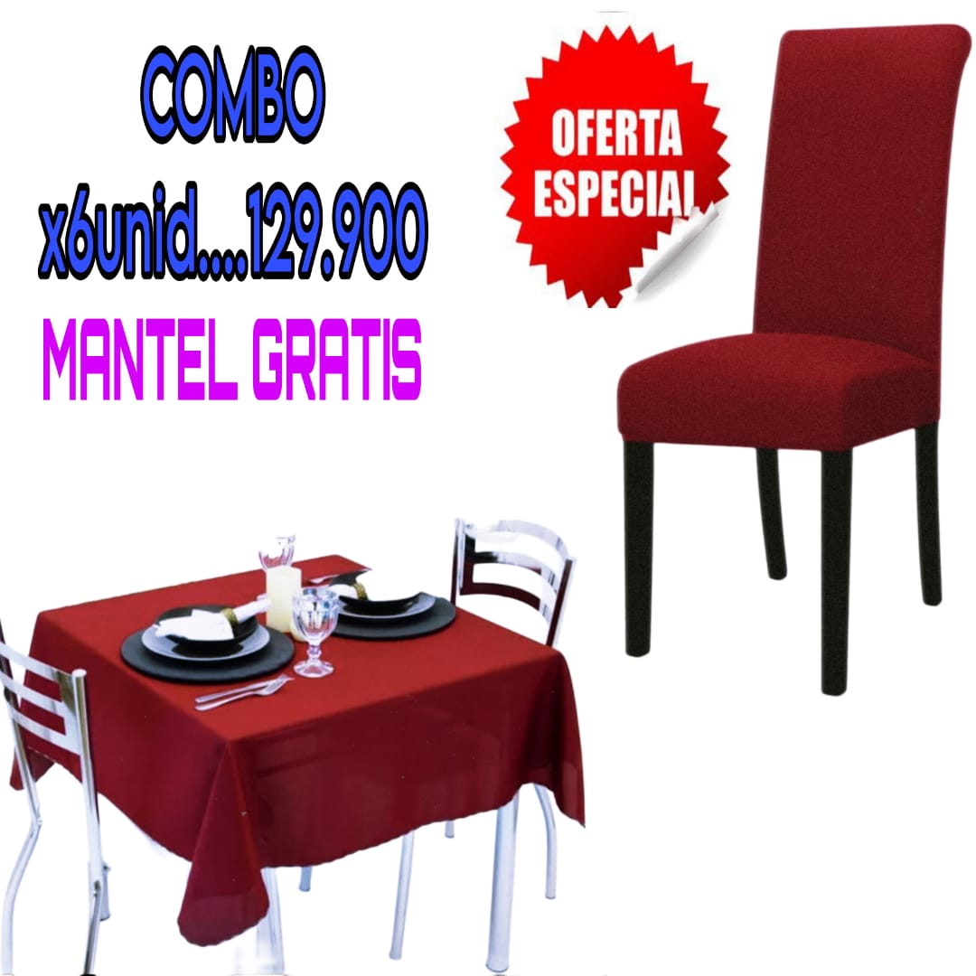 FUNDA AJUSTABLE PARA SILLAS DE COMEDOR GRATIS MANTEL ⭐️⭐️⭐️⭐️⭐️5/5