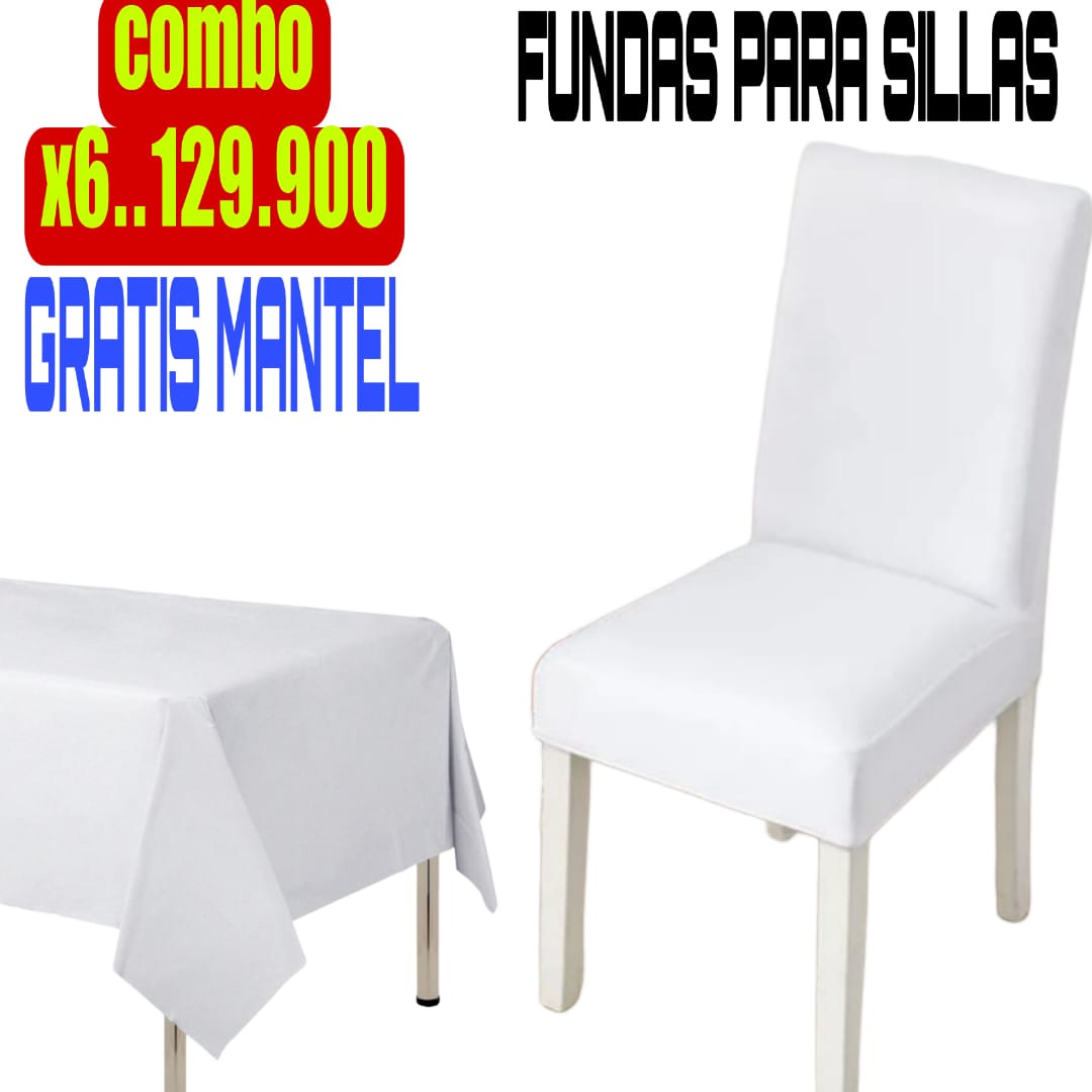 FUNDA AJUSTABLE PARA SILLAS DE COMEDOR GRATIS MANTEL ⭐️⭐️⭐️⭐️⭐️5/5