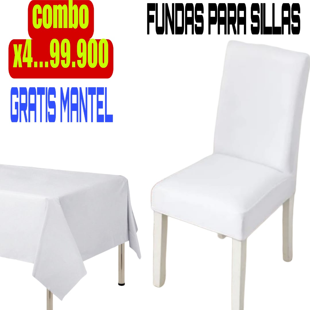 FUNDA AJUSTABLE PARA SILLAS DE COMEDOR GRATIS MANTEL ⭐️⭐️⭐️⭐️⭐️5/5