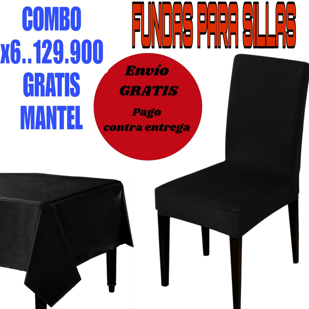 FUNDA AJUSTABLE PARA SILLAS DE COMEDOR GRATIS MANTEL ⭐️⭐️⭐️⭐️⭐️5/5