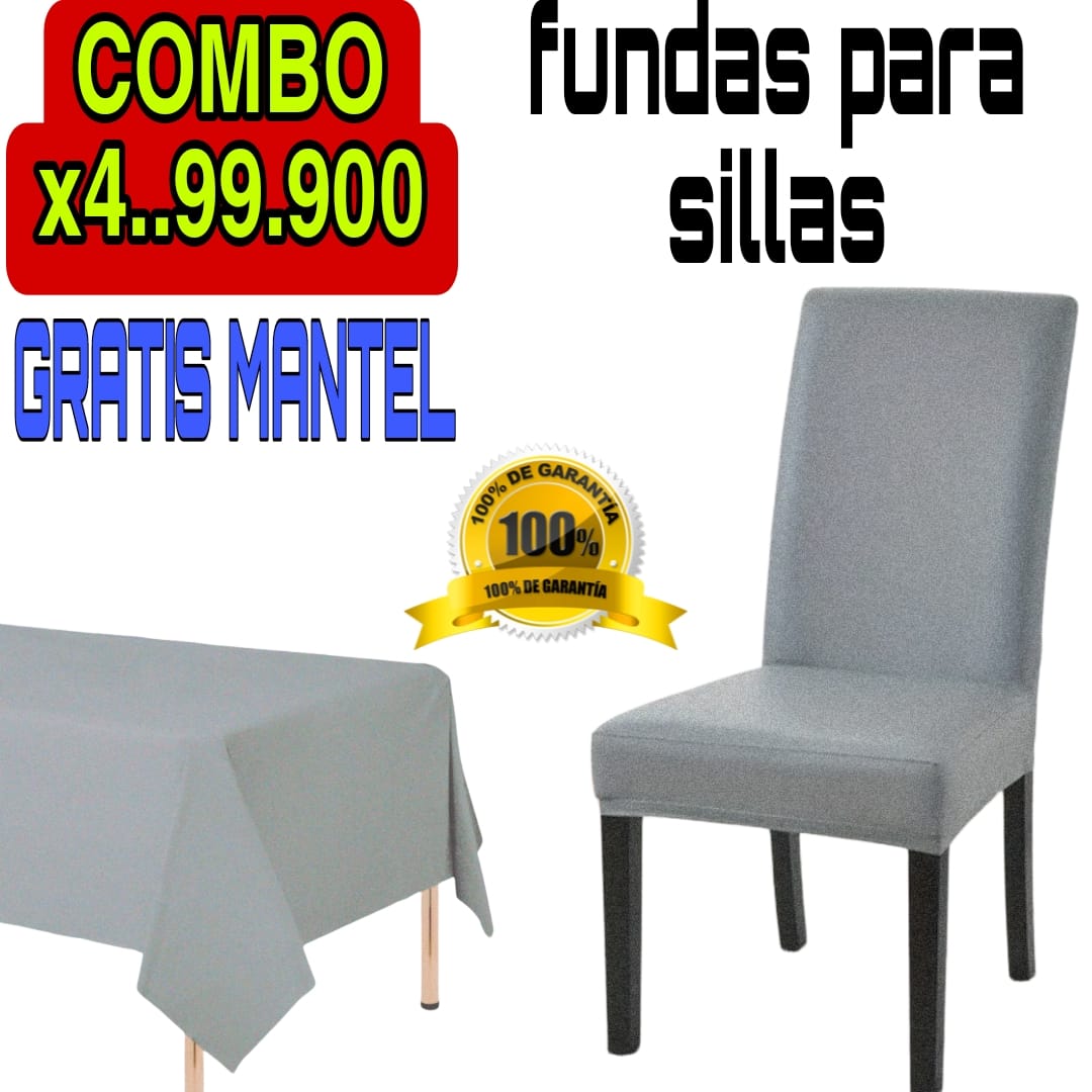 FUNDA AJUSTABLE PARA SILLAS DE COMEDOR GRATIS MANTEL ⭐️⭐️⭐️⭐️⭐️5/5