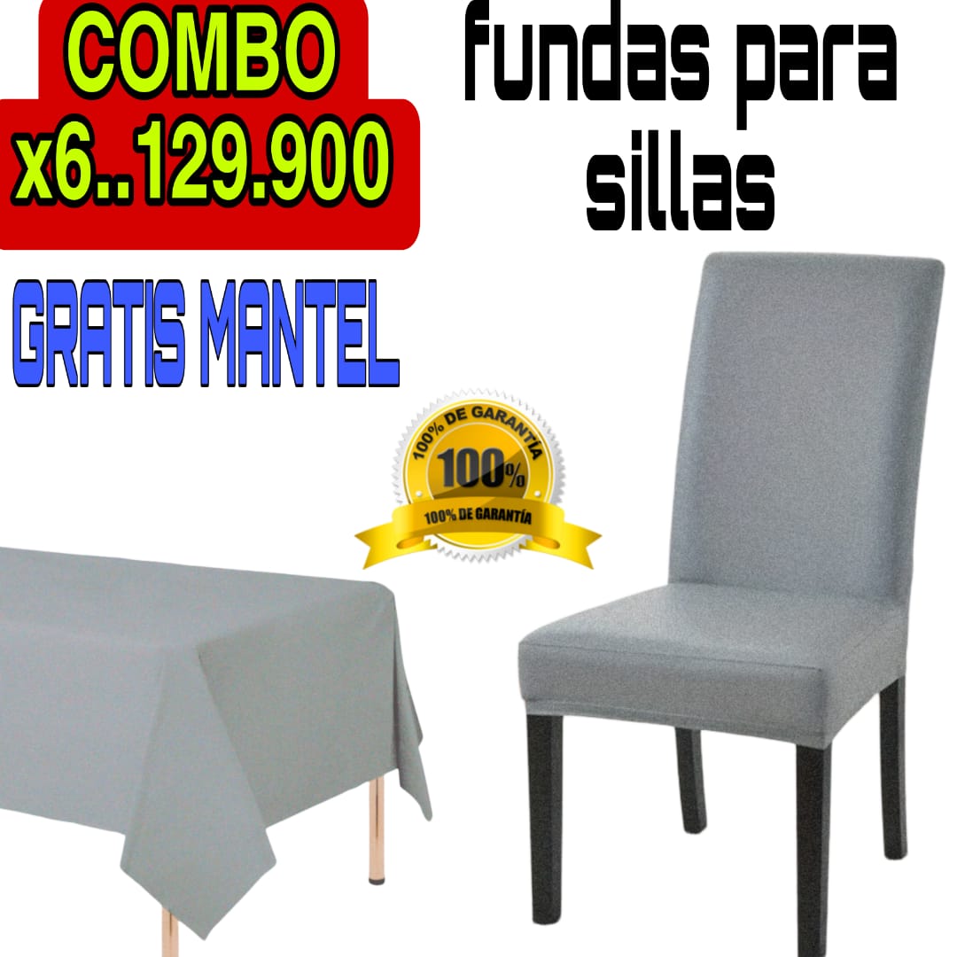 FUNDA AJUSTABLE PARA SILLAS DE COMEDOR GRATIS MANTEL ⭐️⭐️⭐️⭐️⭐️5/5