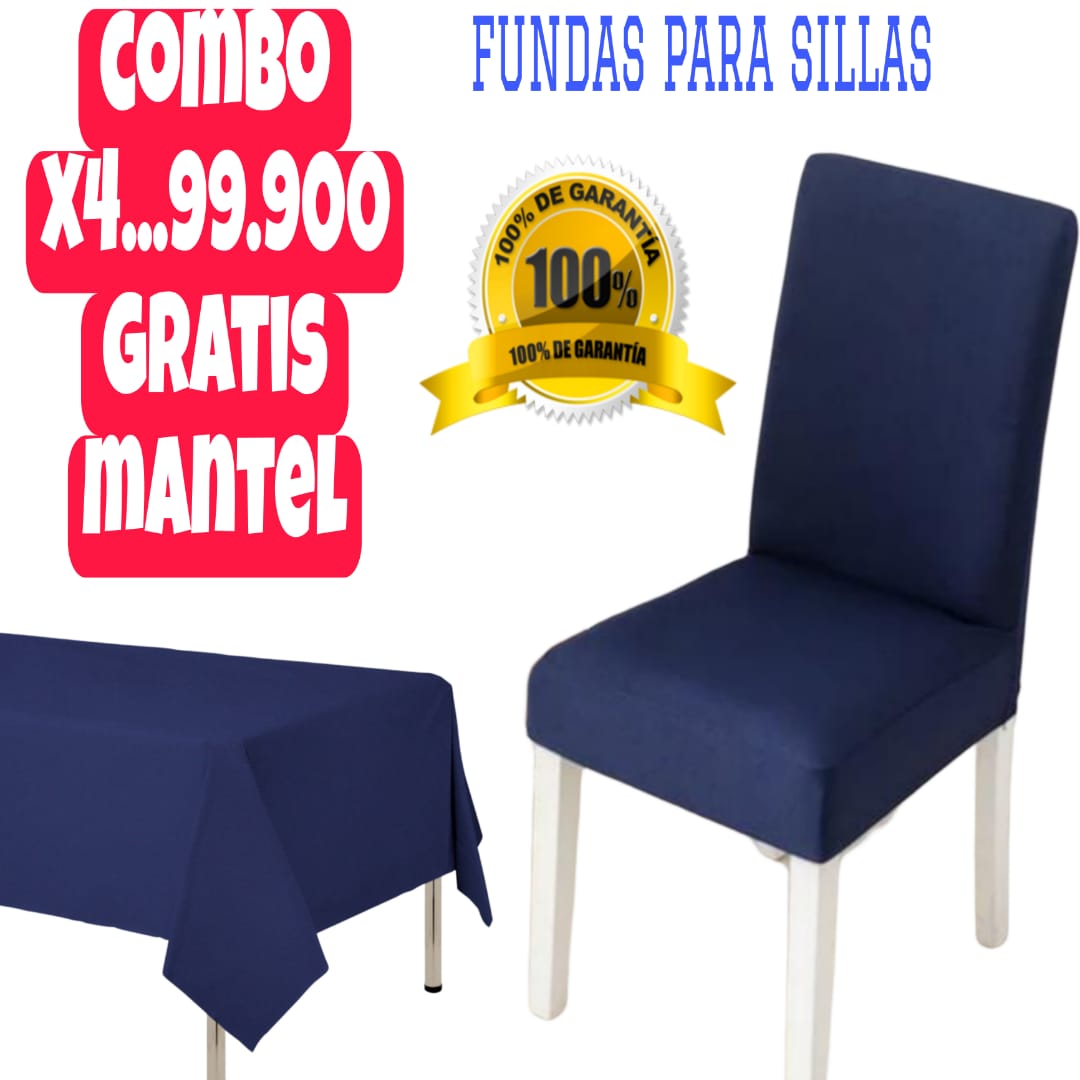 FUNDA AJUSTABLE PARA SILLAS DE COMEDOR GRATIS MANTEL ⭐️⭐️⭐️⭐️⭐️5/5