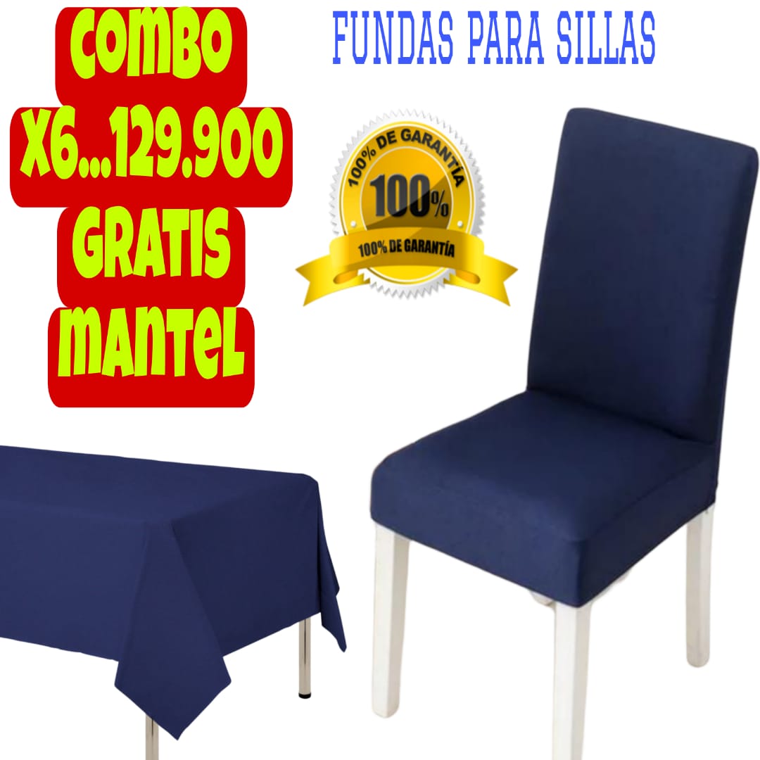 FUNDA AJUSTABLE PARA SILLAS DE COMEDOR GRATIS MANTEL ⭐️⭐️⭐️⭐️⭐️5/5