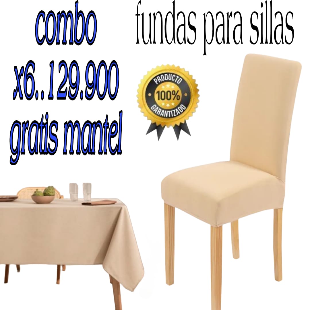 FUNDA AJUSTABLE PARA SILLAS DE COMEDOR GRATIS MANTEL ⭐️⭐️⭐️⭐️⭐️5/5