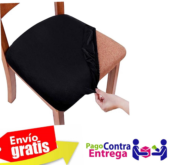 FUNDA AJUSTABLE PARA SILLAS DE COMEDOR SIN ESPALDAR⭐️⭐️⭐️⭐️⭐️5/5