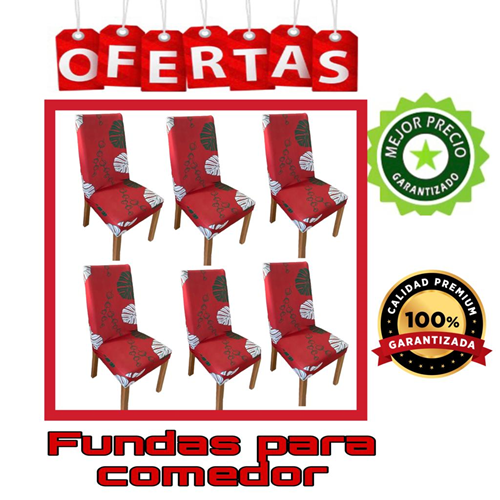 OFERTA EN FUNDAS ESTAMPADAS Y AJUSTABLES PARA SILLAS DE COMEDOR 5/5⭐️⭐️⭐️⭐️⭐️