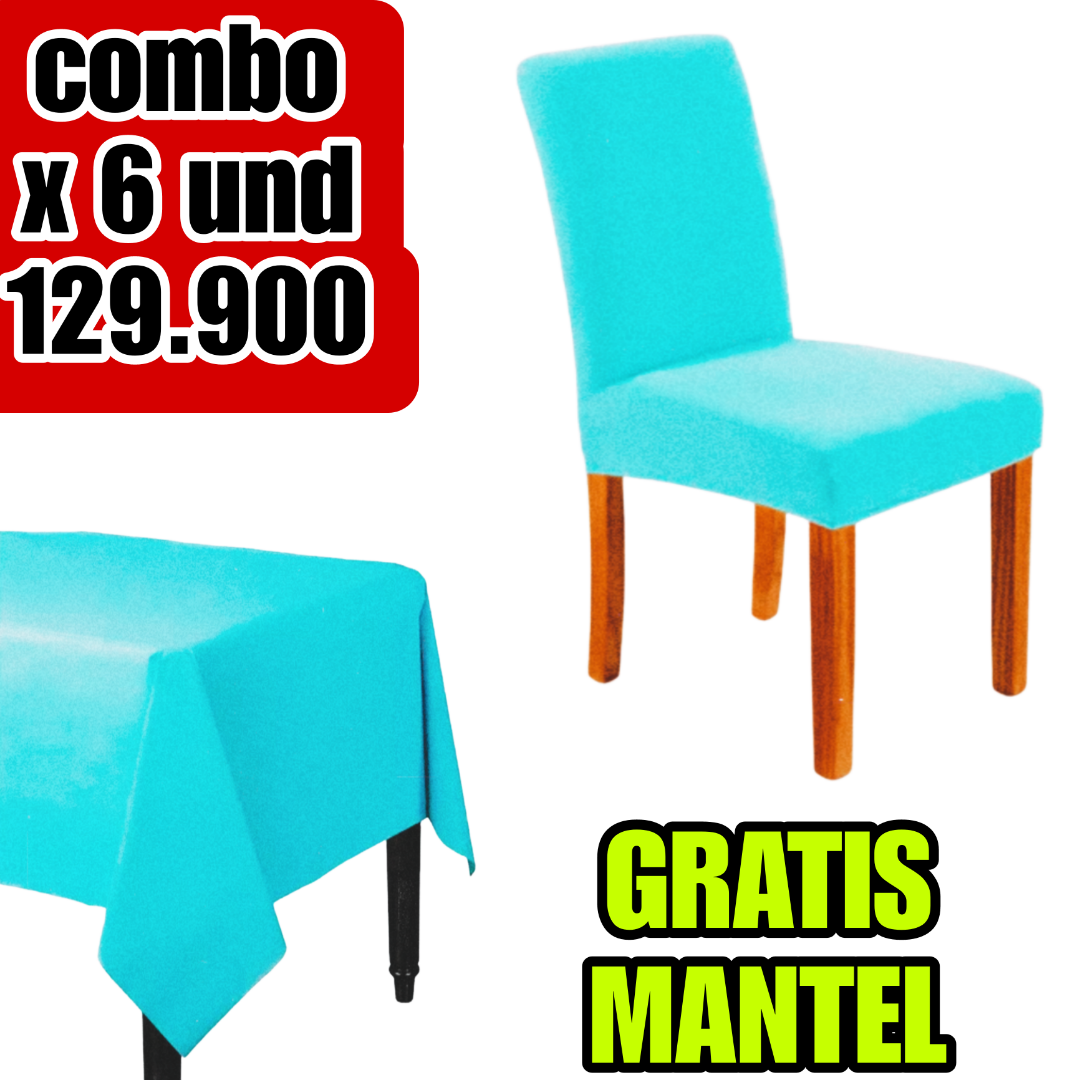 FUNDA AJUSTABLE PARA SILLAS DE COMEDOR GRATIS MANTEL ⭐️⭐️⭐️⭐️⭐️5/5