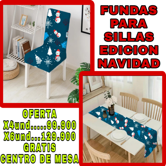 OFERTA EN FUNDAS PARA SILLAS EDICION NAVIDAD🎄🎄🦌🦌🦌