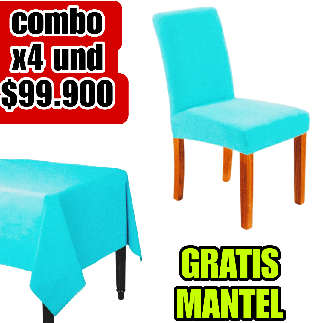 FUNDA AJUSTABLE PARA SILLAS DE COMEDOR GRATIS MANTEL ⭐️⭐️⭐️⭐️⭐️5/5