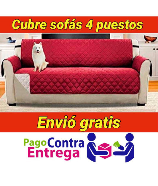 PROTECTOR PARA SOFA DOBLE FAZ REVERSIBLE 4 PUESTOS 180x180CM ⭐️⭐️⭐️⭐️⭐️5/5