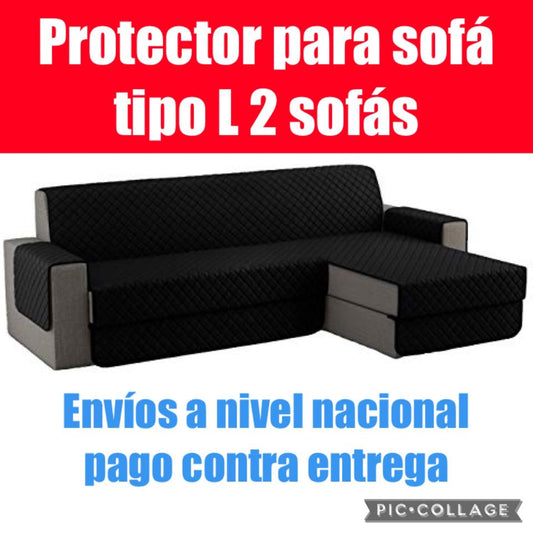 PROTECTOR PARA SOFA DOBLE FAZ REVERSIBLE TIPO L 2 SOFAS ⭐️⭐️⭐️⭐️⭐️5/5